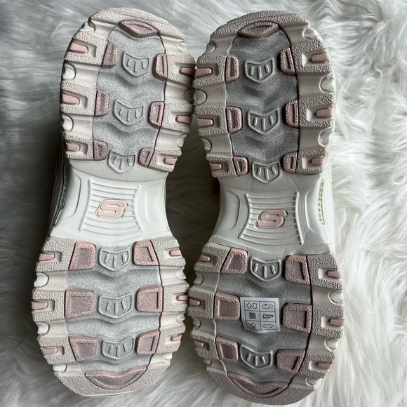 🆕 Skechers Women's D'Lites Memory Foam Sneakers Multicolor Lace Detail Size 7.5 - Picture 9 of 11